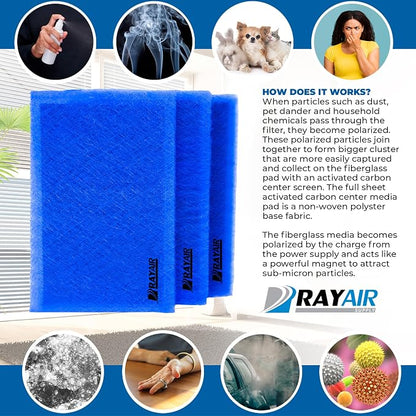 RAYAIR SUPPLY 18x24 Replacement Filter Pads Compatible - Image 4