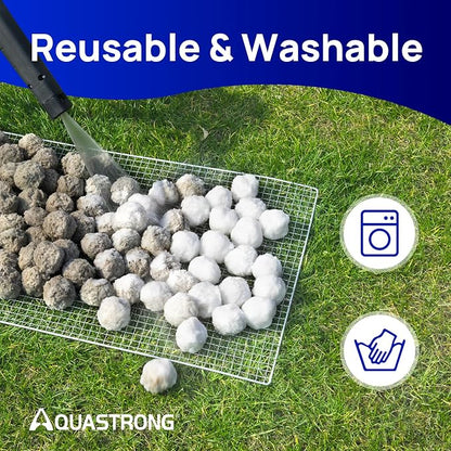 AQUASTRONG Pool Filter Balls for Sand Filters, 5.5 lbs Reusable Pool Sand - Image 5