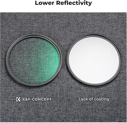 K&F CONCEPT 49mm Black Diffusion 1/4 & 1/8 Filters Kit Mist Cinematic Effect - Image 6