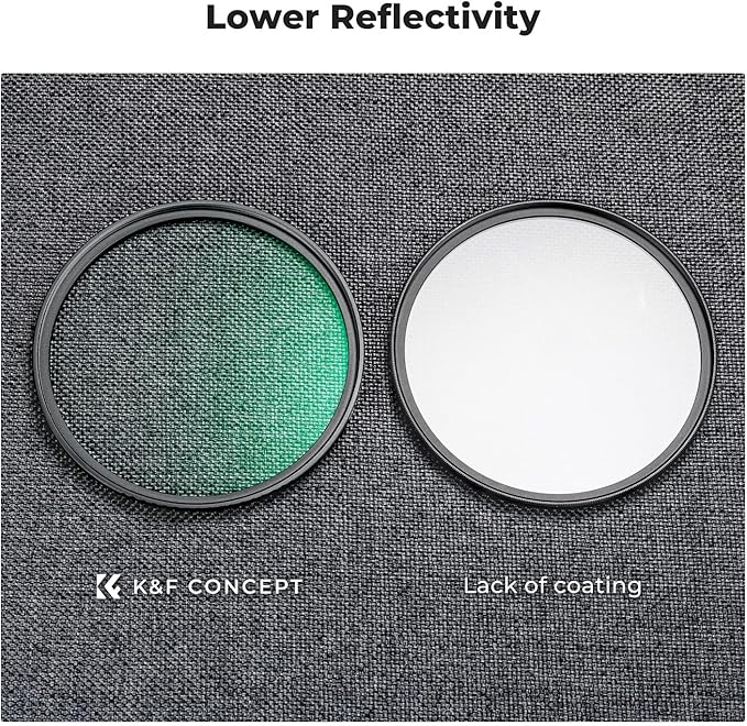 K&F CONCEPT 58mm Black Diffusion 1/4 & 1/8 Filters Kit Mist Cinematic Effect - Image 6