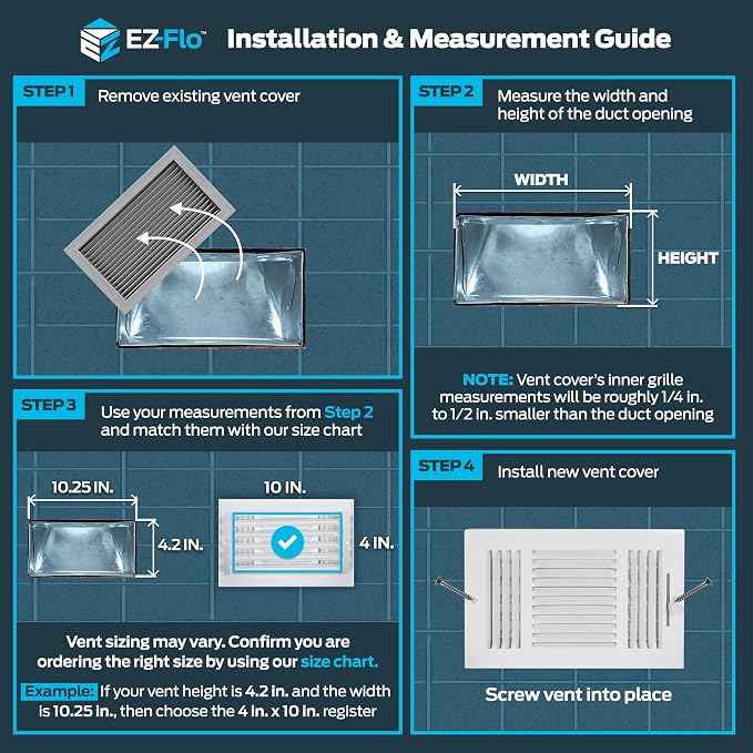EZ-FLO 14 x 6 Inch Return Air Vent Cover - Image 3