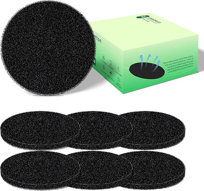 Polyurethane Activated Charcoal Filters -7 Pack 6.7 Inch Round Strong Odor by SPONDWILD