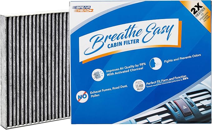 Spearhead Odor Defense Breathe Easy AC & Heater Cabin Filter | Fits Various by SPEARHEAD