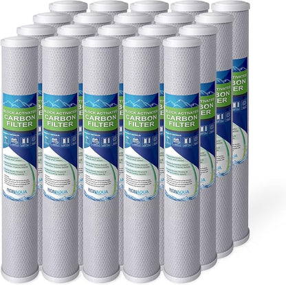 Standard Whole House Coconut Shell Carbon Block 5 Micron Water Filter 20” x by Ronaqua