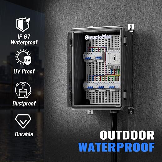 Outdoor Electrical Junction Box | IP67 Waterproof | Resistant ABS Material - Image 2