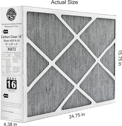 Lennox Healthy Climate X6672 16x25x5 Healthy Climate Carbon-Clean MERV 16 - Image 2