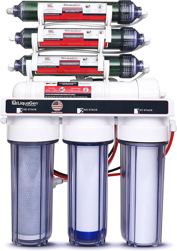 LiquaGen - Heavy Duty & High Capacity 7-Stage Aquarium Reef and Deionization by LiquaGen