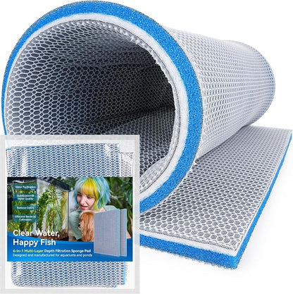 Borlech 8-Layer Fast-Acting Aquarium Filter Pad by Borlech