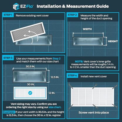 EZ-FLO 30 x 12 Inch Return Air Vent Cover - Image 3
