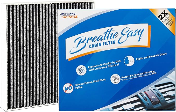 Spearhead Odor Defense Breathe Easy AC & Heater Cabin Filter | Fits Various by SPEARHEAD