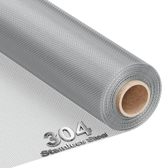 MAGZO 304 Stainless Steel Mesh Screen Roll 47in x 16ft by MAGZO