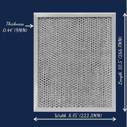 97007696 41F UPGRADED Range Hood filter 10.5 x 8.75 - Image 3