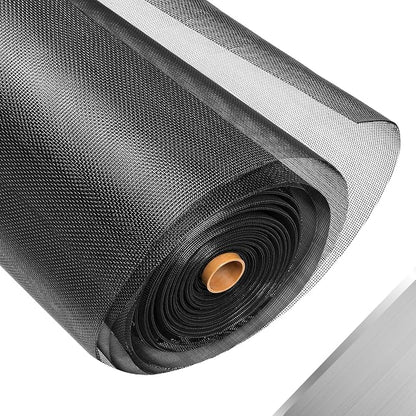 304 Stainless Steel Mesh Window Screen Roll, 35IN x 16FT Black Metal Window by FCSOTSPS