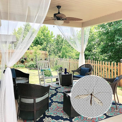 RYB HOME 2 Panels Garden Netting, Size Adjustable Porch Screen Mesh Outdoor - Image 2