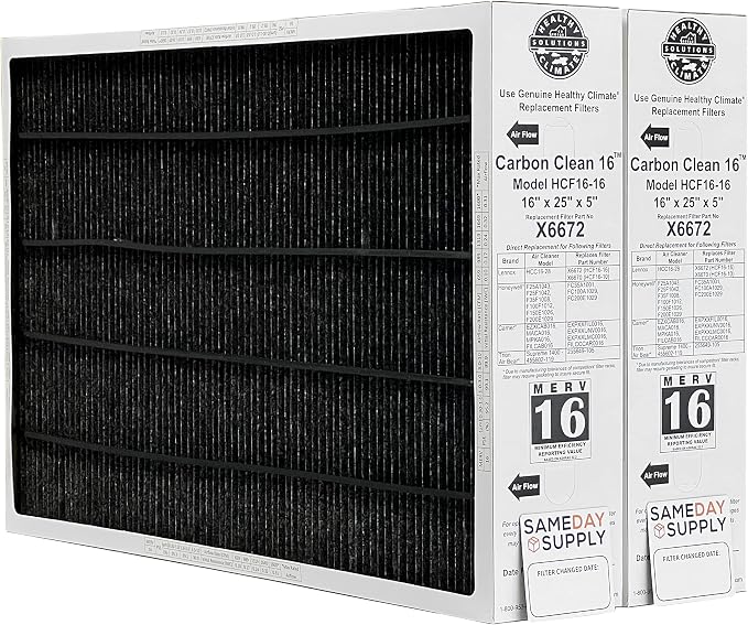 Lennox Healthy Climate Lennox X6672 16x25x5 Healthy Climate Carbon-Clean MERV by Unknown