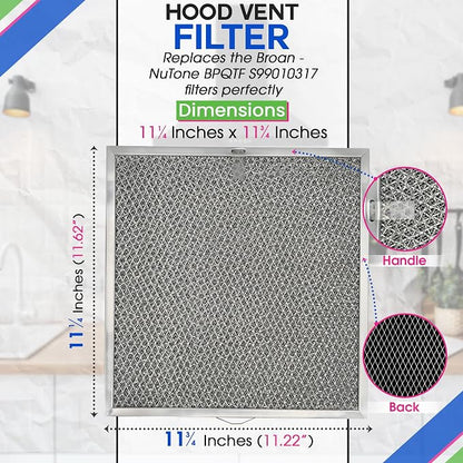 Stove Hood Vent Filter 11.6” x 11.2” BPQTF S99010317 Compatible - Image 3