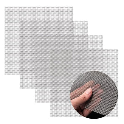 4 Pack 12x12 Inch Wire Mesh, 20 Mesh Stainless Steel Mesh, Never Rust Sturdy by AMZDEPOT