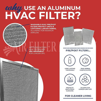 Air Filter Factory Washable Industrial Aluminum Foil Filter 10 x 20 x 1 Inches - Image 4