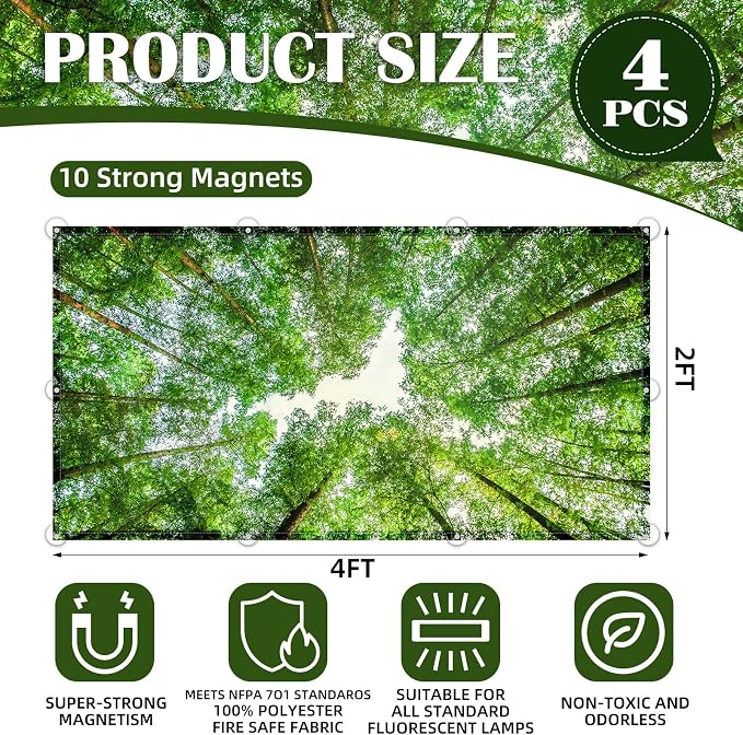 4 Pcs Fluorescent Light Covers - Image 3