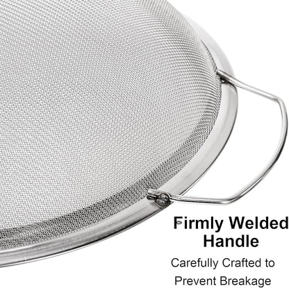 Jucoan 2 Pack Fine Mesh Paint Strainer, 11.5 Inch Stainless Steel 60 Mesh Paint - Image 4