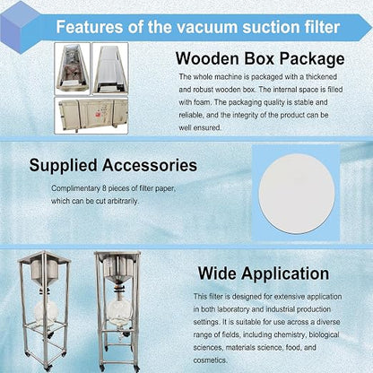 50L Vacuum Filtration System, Negative Pressure Suction Filter - Image 6