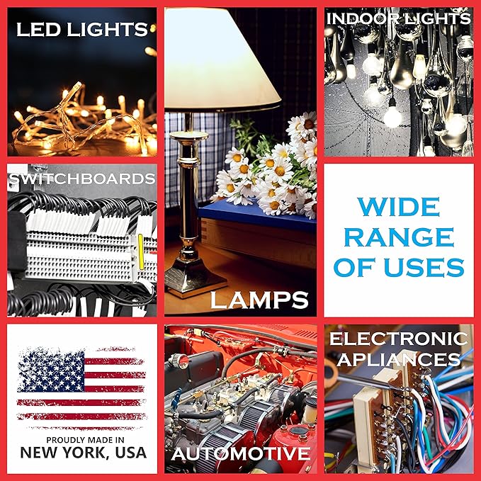 NATIONAL Wire & Cable – 18 AWG 2-Conductor Premium Copper Wire, 100 ft, Stranded | Made in USA, Flexible Jacket | LED Strips, Electronics, Low Voltage, DIY Projects, Indoor and Outdoor Use