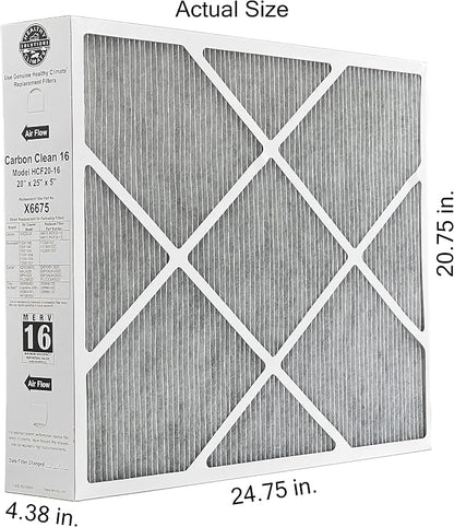 Lennox Healthy Climate X6675 20x25x5 Healthy Climate Carbon-Clean MERV 16 - Image 2