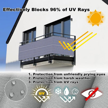 Balcony Privacy Screen 4.3' x 65.6' UV Protection 96% Patio Privacy Screen - Image 4