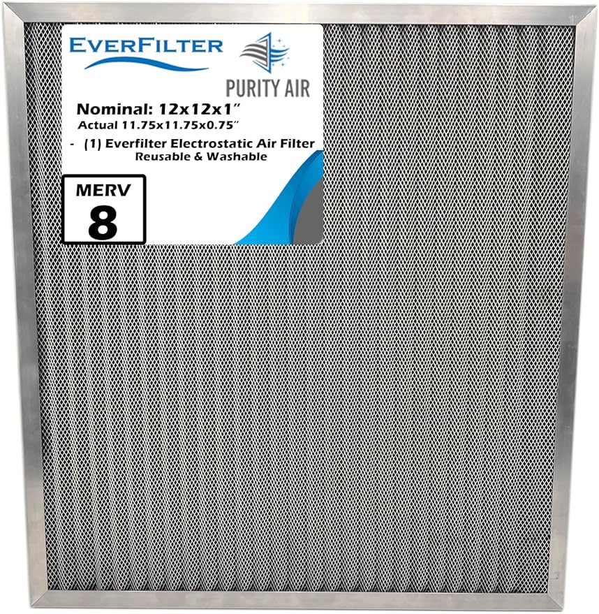 12x12x1 Electro-static Air Filter AC Furnace Filter, Reusable & Washable by PurityAir