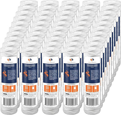 Aquaboon Whole House 5 Micron 10 x 2.5 String Wound Sediment Water Filter by Aquaboon