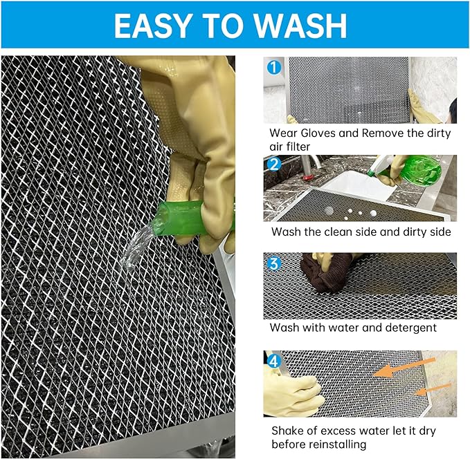UBeesize 20x25x4 Air Filter HVAC AC Furnace Filter, Reusable Washable, Lasts a - Image 7