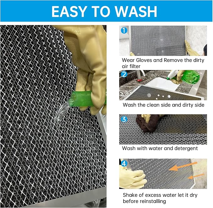UBeesize 14x14x1 Reusable Electrostatic Air Filter HVAC AC Furnace Filter - Image 7