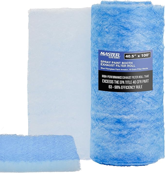 Master Airbrush Elite Paint Spray Booth Exhaust Filter Roll 40.5" x 100' by MasterAirbrush