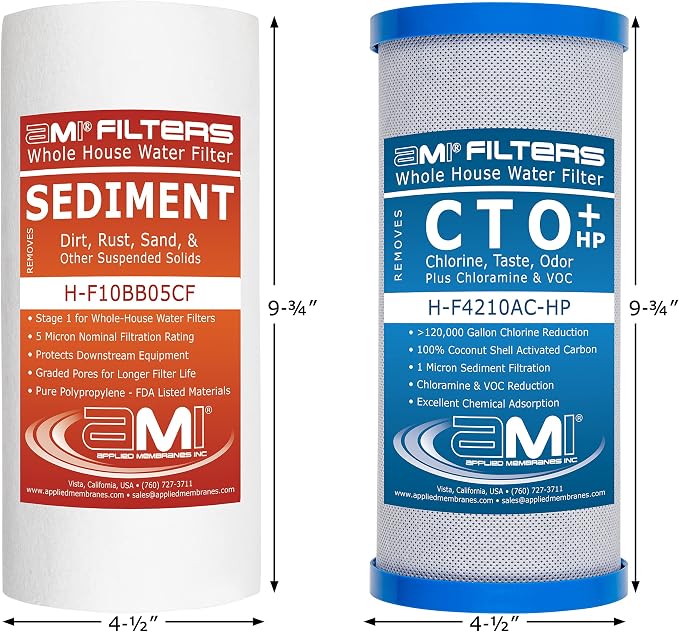 APPLIED MEMBRANES INC. Whole House Water Filter Replacement Filter Cartridge - Image 4