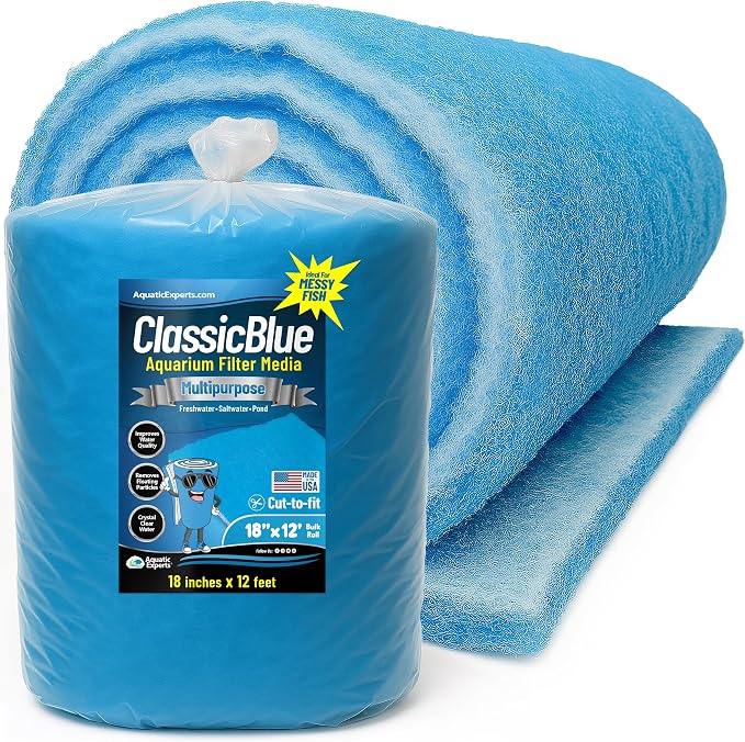 Aquatic Experts Classic Bonded Aquarium Filter Pad -18 Inches by 12 Feet by .75 by AquaticExperts