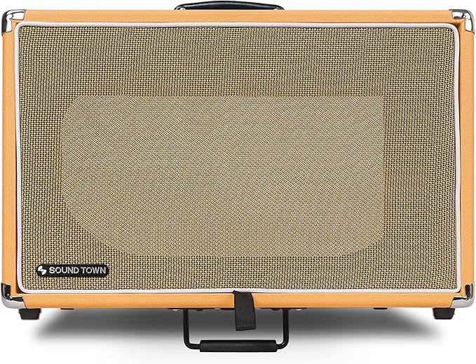 Sound Town Vintage 6U Amp Rack Case, 12.5" Depth with Rubber Feet, Dust Cover, Kickstand, Orange (STVRC-6OR)