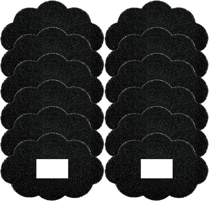 12-Pack Universal Stick-on Trash Can Odor Absorbing Filters, Activated Charcoal by Home