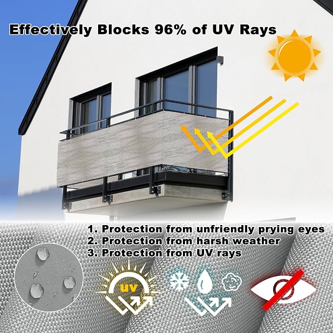 Privacy Fence Screen 3.6' x 16.4' Durable UV-Resistant Privacy Screen - Image 4