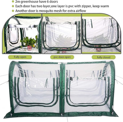 Poray Pop Up Tunnel Greenhouse Tent, Portable 78.8''Long Greenhouse Gardening - Image 3
