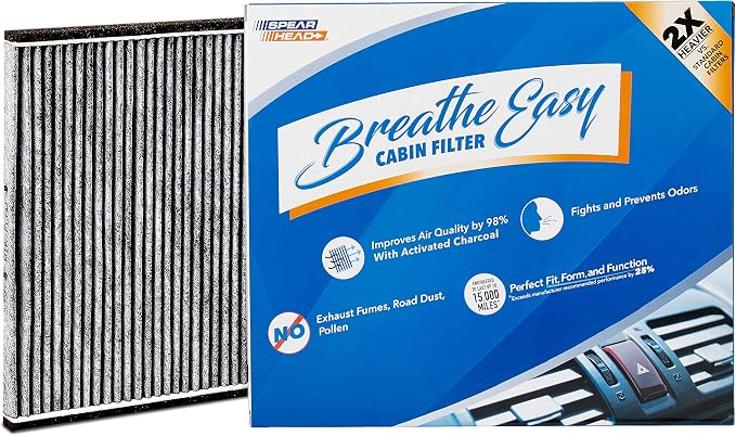 Spearhead Odor Defense Breathe Easy AC & Heater Cabin Filter, Fits Like OEM by SPEARHEAD