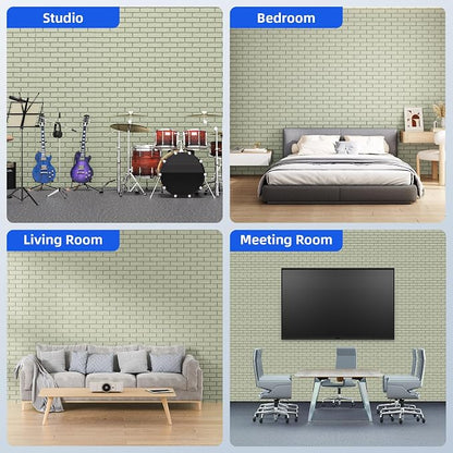 12 Pack Acoustic Panels with Self Adhesive, Soundproof Wall Panels, Brick Sound - Image 5