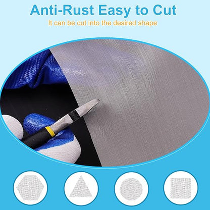 4 Pcs 13x9 40 Mesh 304 Stainless Steel Wire Mesh Sheet, Rustproof Metal Mesh - Image 7
