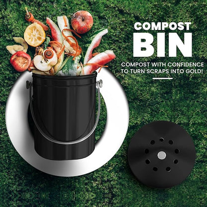 Utopia Kitchen Compost Bin for Kitchen Countertop, 1.3 Gallon Compost Bucket - Image 2