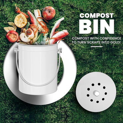 Utopia Kitchen Compost Bin for Kitchen Countertop, 1 Gallon Compost Bucket for - Image 2